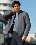 Express Men's Everyday Performance Marble Zip Jacket in Gray Small