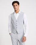 Express Men's Slim Light Washable Modern Tech Suit Vest in Gray