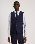 Express Men's Extra Slim Navy Wool-Blend Washable Modern Tech Suit Vest in Navy Blue