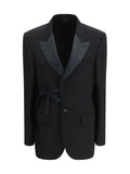Balenciaga Wrap Tailored Blazer — Black