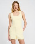 Express Women's Editor Studio Stretch Twill Super High Waisted Tailored Shorts in Yellow 0