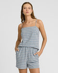 Express Women's High Waisted Printed Pull On Shorts in Multi