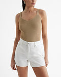 Express Women's Mid Rise Jean Shorts in White