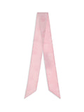 Alexander McQueen Skull-Embroidered Silk Scarf — Pink