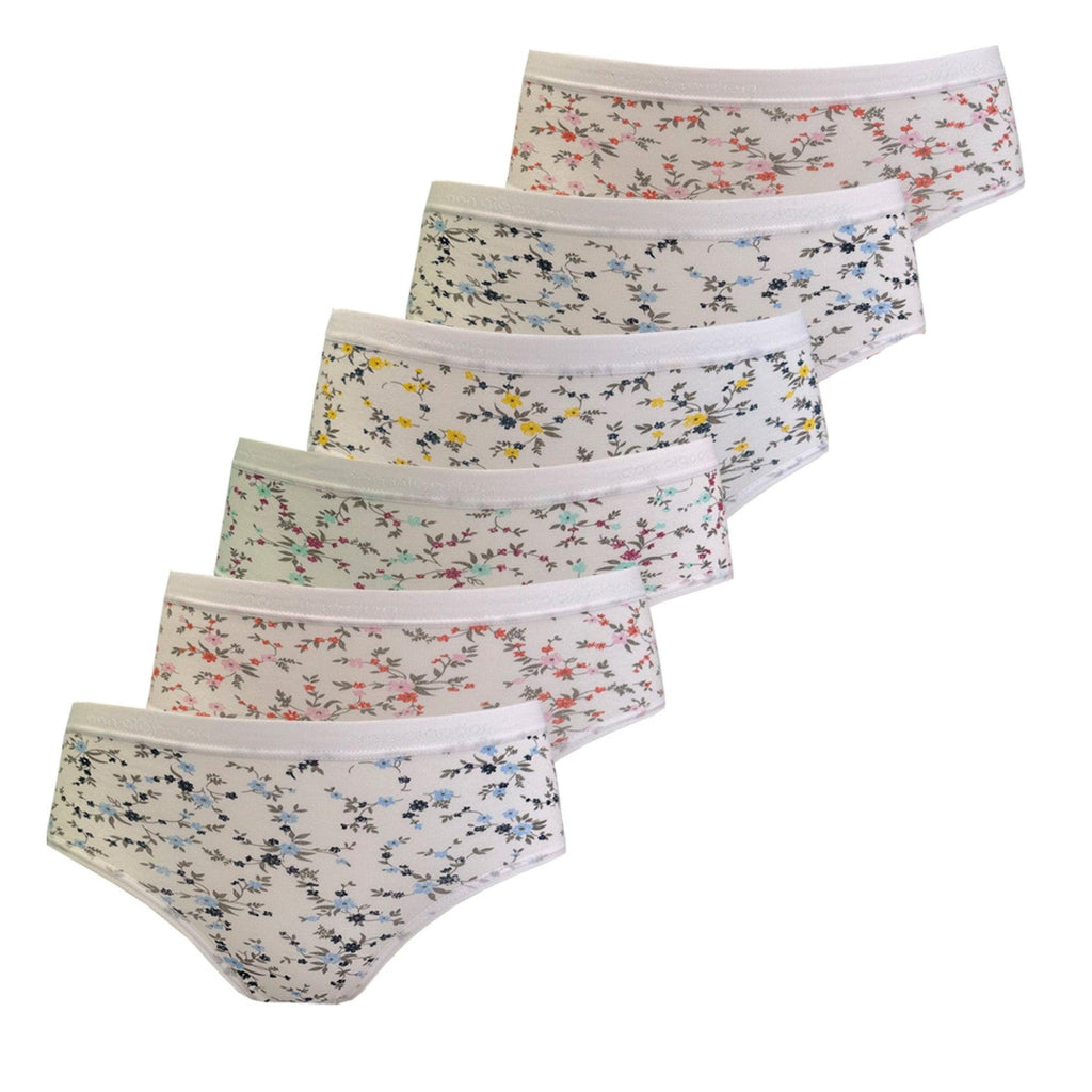 Don Algodon Kids | Pack de 6 Braguitas Estampadas con Flores Para Niña | Transpirables
