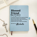 Cuaderno A5 Multicolor Personalizado Amigo Bendito con Nombre y Páginas Rayadas Accesorio de Grabación Regalo de Cumpleaños Bautizo Religioso para Cristianos