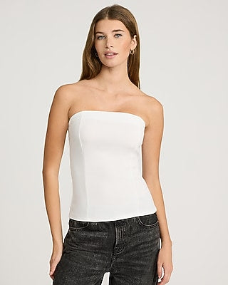 Express Women's Crepe Tube Top in White Small