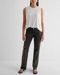 Express Women's Skimming Crew Neck Tank Top in White Small
