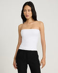 Express Women's Body Contour High Compression Tube Top in White Small