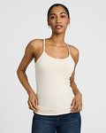 Express Women's Best Loved Racerback Bra Cami in Neutral Small