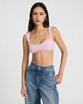 Express Women's Scoop Neck Bandeau Tank Top in Pink Small