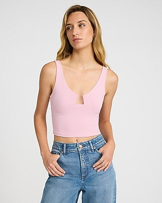 Express Women's Square Wire Crop Top in Cotton Candy