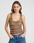 Express Women's Chevron Crochet Scoop Neck Tank Top Small