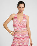 Express Women's Chevron Crochet V-Neck Halter Tank Top Small