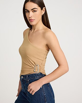 Express Women's One Shoulder Sleeveless Hardware in Tank Top