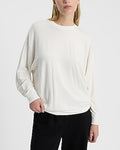 Express Women's London Oversized Crew Neck Sweatshirt in Ivory