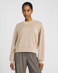 Express Women's Luxessentials Long Sleeve Crew Neck Top in Taupe