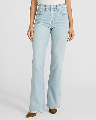 Express Women's High Waisted '90S Bootcut Jeans in Light Wash