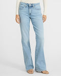 Express Women's Mid Rise Bootcut Jeans in Light Wash
