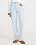 Express Women's High Waisted Straight Jeans in Light Wash