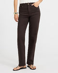 Express Women's High Waisted Chocolate Brown Straight Jeans in Chocolate Truffle