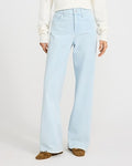 Express Women's High Waisted Light Wash Wide Leg Palazzo Jeans in Blue, size: 0
