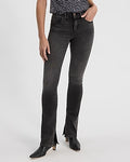 Express Women's Mid Rise Washed Hyper Sculpt Skyscraper Jeans in Black, size: 0
