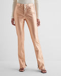 Express Women's Mid Rise Metallic Coated Skyscraper Jeans in Gold, size: 0