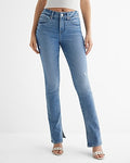 Express Women's Mid Rise Skyscraper Jeans in Medium Wash