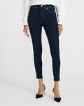 Express Women's High Waisted Dark Wash Skinny Jeans in Blue, size: 0