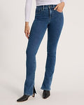 Express Women's Mid Rise Hyper Sculpt Skyscraper Jeans in Medium Wash
