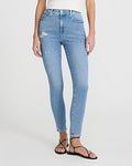Express Women's High Waisted Curvy FlexX Skinny Jeans in Light Wash