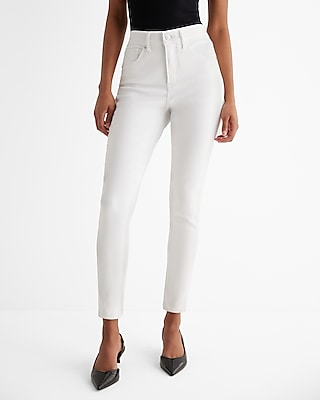 Express Women's High Waisted Supersoft Skinny Jeans in White