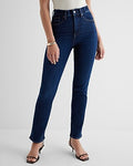 Express Women's Super High Waisted '90S Slim Jeans in Dark Wash