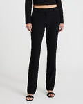 Express Women's Editor Studio Stretch Twill Mid Rise Bootcut Pant in Black 0