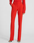Express Women's Editor Signature Stretch Mid Rise Bootcut Pant in Red 0