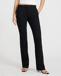 Express Women's Editor Stretch Cotton Mid Rise Bootcut Pant in Pitch Black