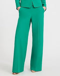 Express Women's Editor Studio Stretch Twill Mid Rise Wide Leg Palazzo Pant in Green 0