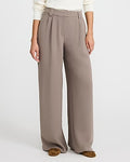 Express Women's Signature Crepe High Waisted Relaxed Trouser in Brown 0