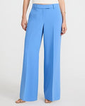 Express Women's Editor Signature Stretch Mid Rise Wide Leg Palazzo Pant in Blue 0