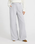 Express Women's Flannel High Waisted Relaxed Trouser in Gray