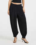 Express Women's Mid Rise Parachute Pant in Black 0