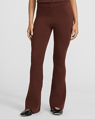 Express Women's Pull-On Flare Pant in Brown Small