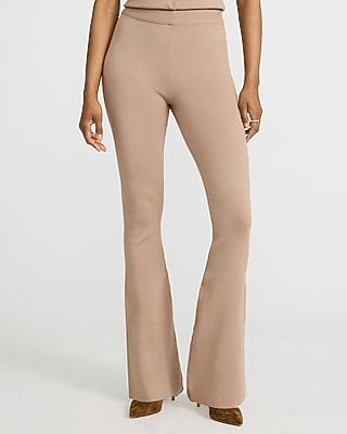 Express Women's Pull-On Flare Pant in Soft Beige