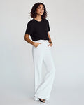 Express Women's Editor Studio Stretch Twill High Waisted Flare Trouser in White 0