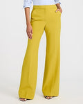 Express Women's Editor Studio Stretch Twill High Waisted Flare Trouser in Green 0