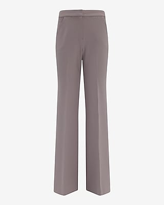 Express Women's Editor Studio Stretch Twill High Waisted Flare Trouser in Purple 0