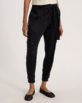 Express Women's High Waisted Belted Cargo Joggers in Black 0