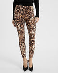 Express Women's High Waisted Best Loved Leopard Leggings in Neutral Print