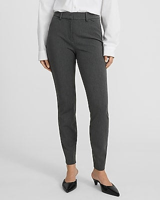Express Women's Editor High Waisted Skinny Pant in Heather Gray